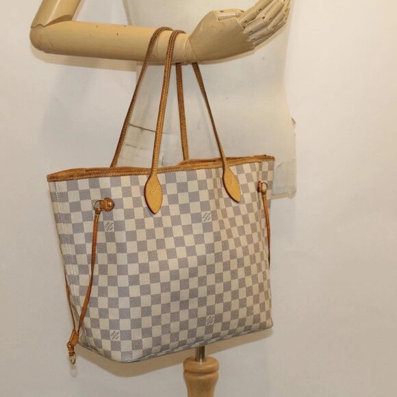 LOUIS VUITTON Damier Azur Neverfull MM Tote Bag - Picture 15 of 16
